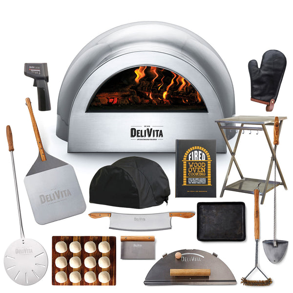 Delivita Wood-Fired Pizza/Oven - Hale Grey | Complete Collection