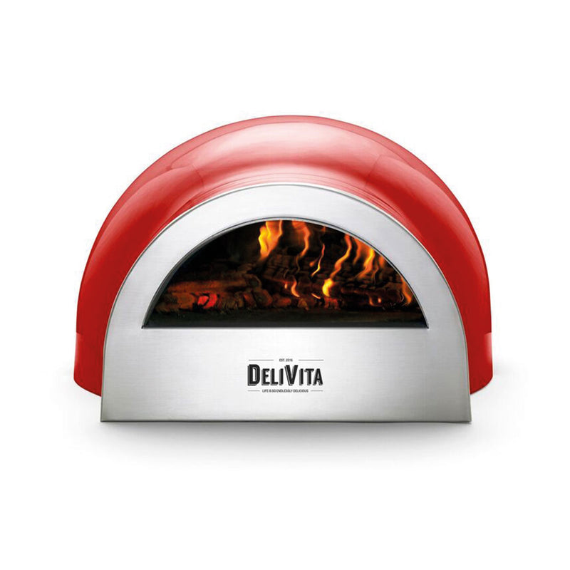 Delivita Wood-Fired Pizza/Oven - Chilli Red