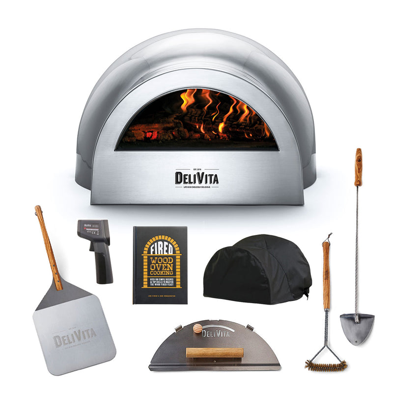 Delivita Wood-Fired Pizza/Oven - Hale Grey | Advanced Bundle
