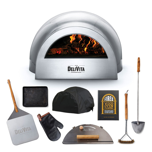 Delivita Wood-Fired Pizza/Oven - Hale Grey | Chefs Collection