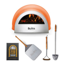 Delivita Wood-Fired Pizza/Oven - Orange Blaze |  Basic Bundle