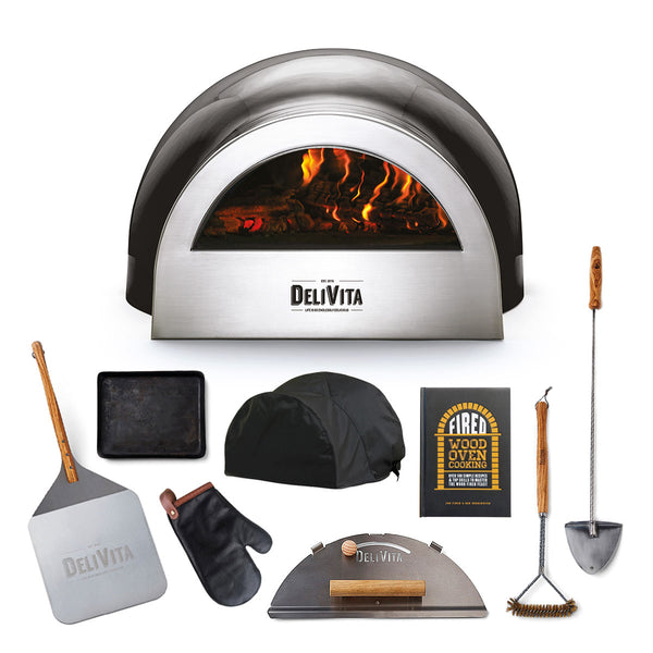 Delivita Wood-Fired Oven - Very Black | Chefs Collection