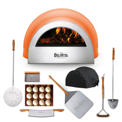 Delivita Wood-Fired Pizza/Oven - Orange Blaze | Pizzaiolo Bundle