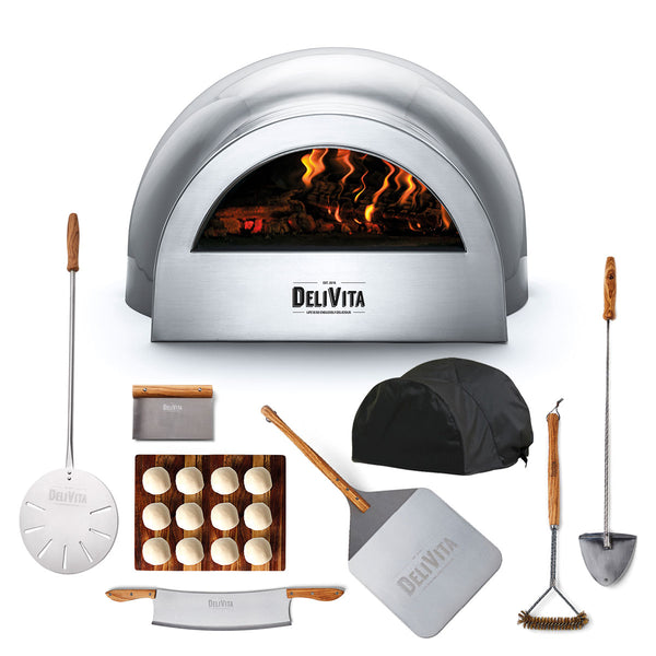 Delivita Wood-Fired Pizza/Oven - Hale Grey | Pizzaiolo Bundle