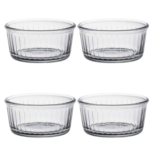 Duralex Set of 4 Glass Stackable Ramekins - 10cm | Divertimenti Cookshop