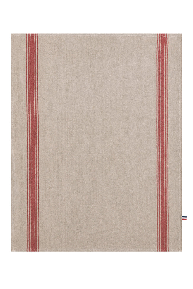 Coucke French Washed Linen Teatowel - Red