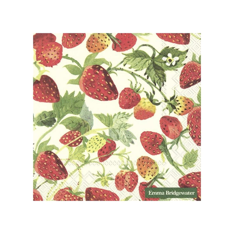 Emma Bridgewater Pack of 20 Paper Napkins - Strawberries