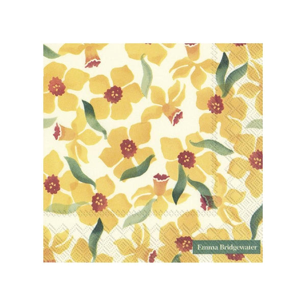 Emma Bridgewater Pack of 20 Paper Napkins Daffodil Divertimenti