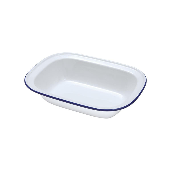 Falcon Oblong White Enamel Pie Dish - 20cm