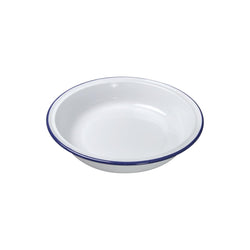 Falcon Round White Enamel Pie Dish - 18cm