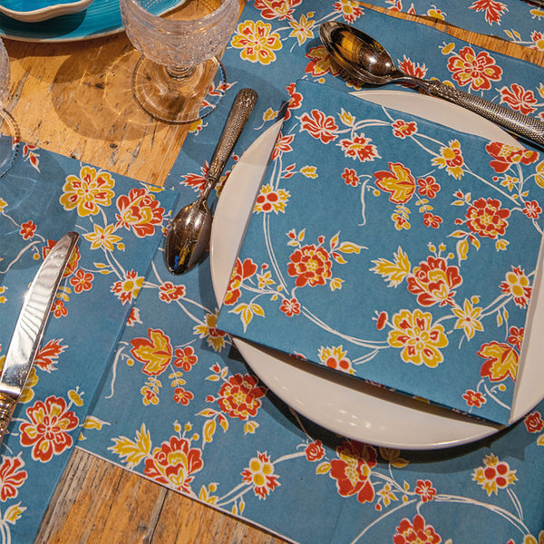 Francoise Paviot French Dinner Napkins - Princess Blue