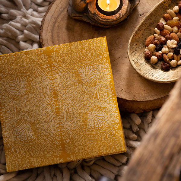 Francoise Paviot French Dinner Napkins - Yellow Pashmina