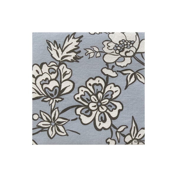 Francoise Paviot Cocktail Napkins - Blue Camelia