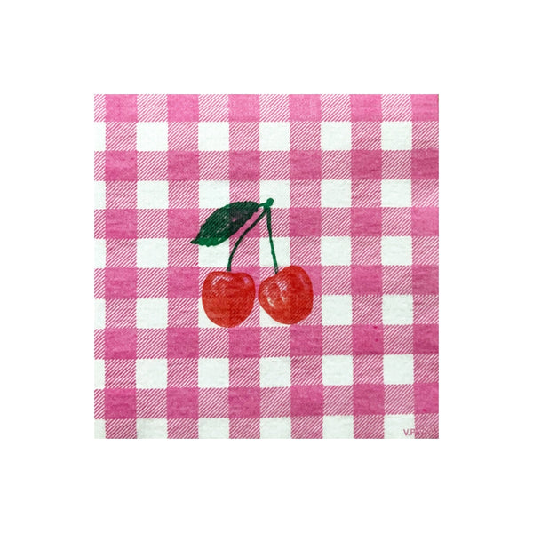 Francoise Paviot Cocktail Napkins - Cherries