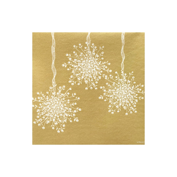 Francoise Paviot Cocktail Napkins - Gold Balls