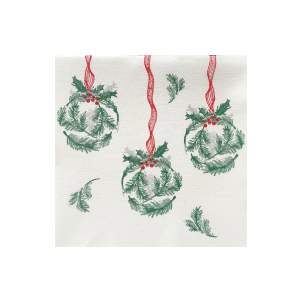 Francoise Paviot Cocktail Napkins - Holly Baubles