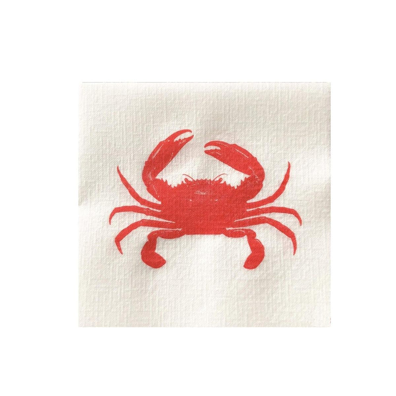 Francoise Paviot Cocktail Napkins - Red Crab
