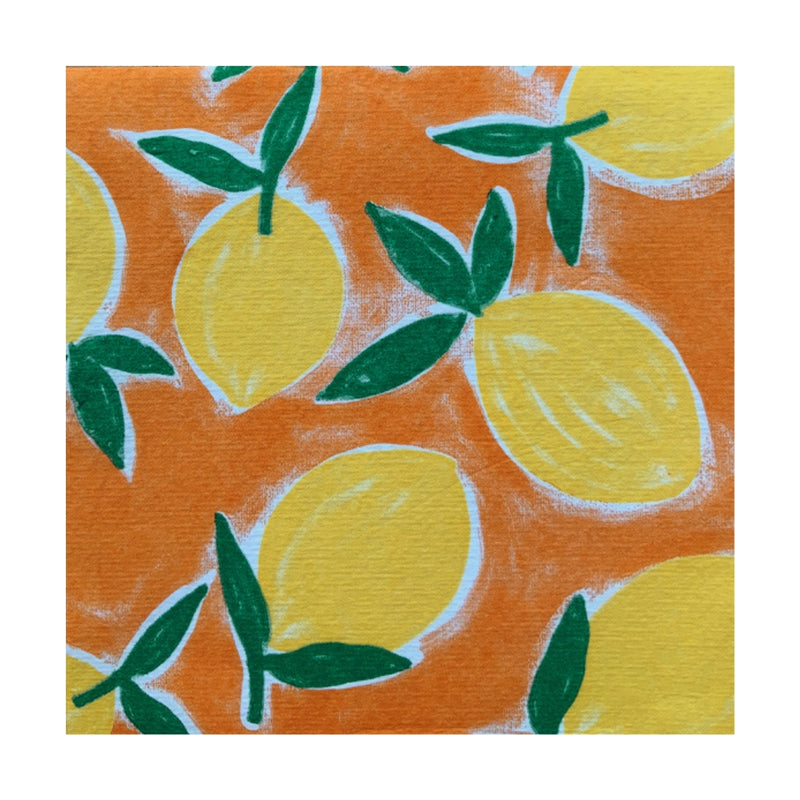 Francoise Paviot Dinner Napkins - Lemon/Orange