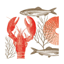 Francoise Paviot Dinner Napkins - Red Lobster