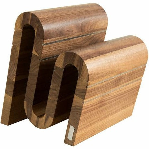 Artelengo Grand Prix Magnetic Walnut Knife Block Large