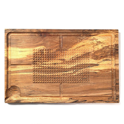 Handmade Carving Board in Spalted Beech | 55cm x 35cm