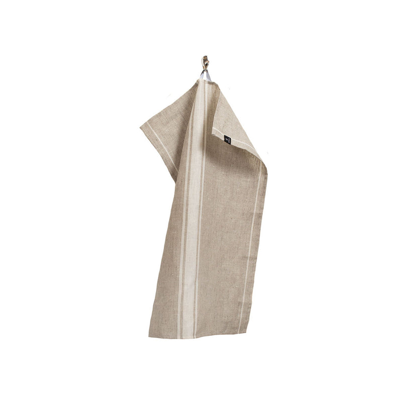Himla Elin Stripe Tea Towel - White