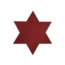 LIND DNA Leather Star Table Mat - Smooth Berry Red