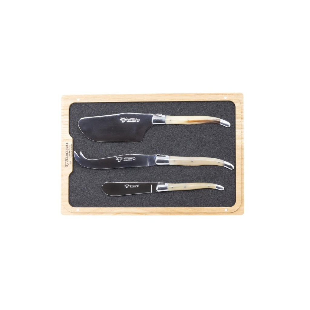 カトラリー(スプーン等) laguiole Cheese knife set Horn Handle Laguiole Cheese Knife Set - Horn | Divertimenti Cookshop