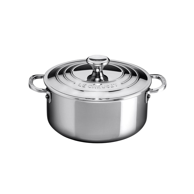 Le Creuset Signature Stainless Steel Standard Casserole with Lid - 24cm