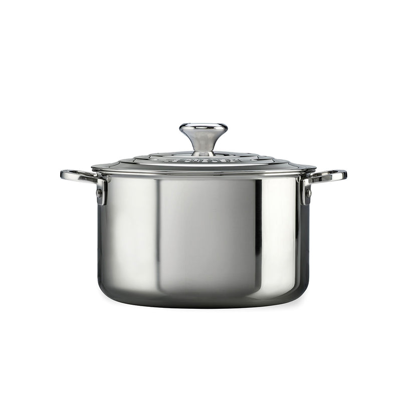 Le Creuset Signature Stainless Steel Stock Pot with Lid - 6.6L