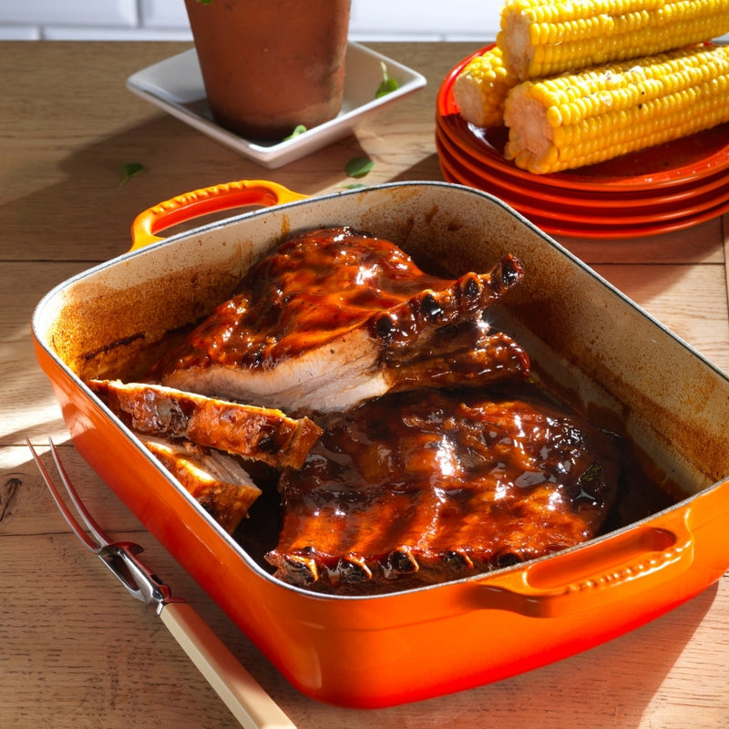 Le Creuset Cast Iron 33cm Rectangular Roaster - Volcanic