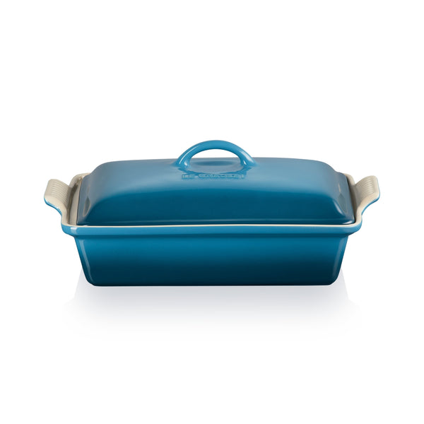 Le Creuset Heritage 33cm Baking Dish with Lid - Deep Teal