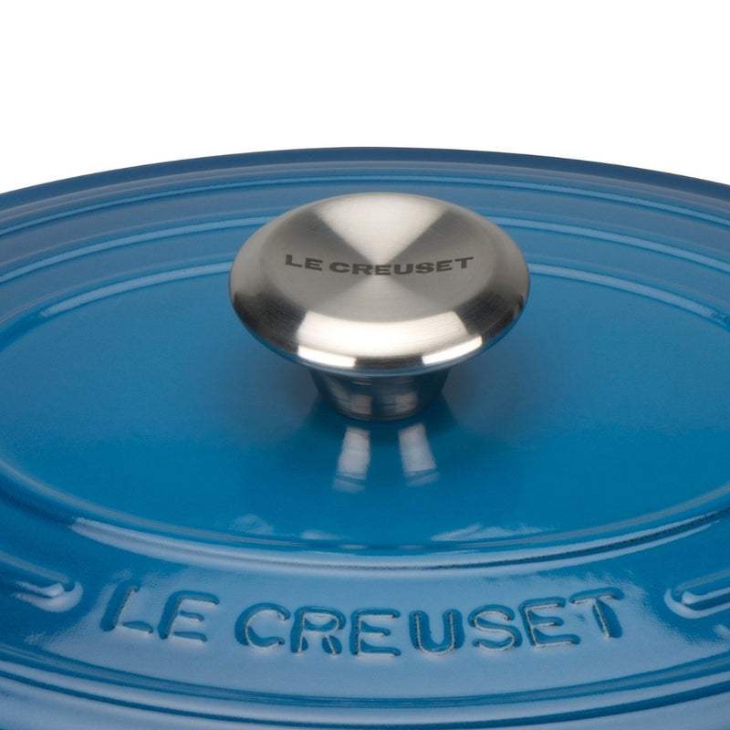 Le Creuset Signature Cast Iron Oval Casserole 29cm - Marseille Blue