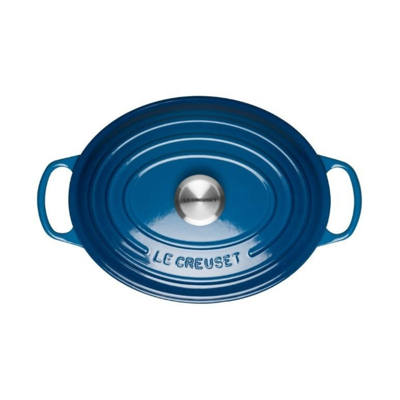 Le Creuset Signature Cast Iron Oval Casserole 29cm - Marseille Blue