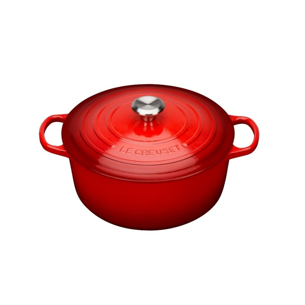 Le Creuset Signature Cast Iron Round Casserole 24cm Cerise