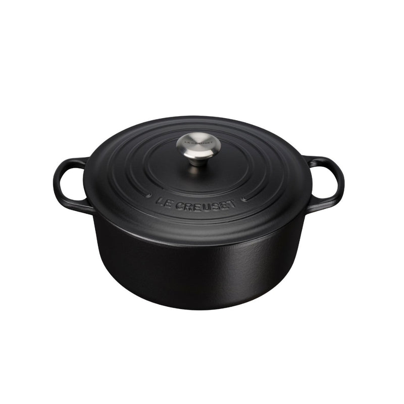 Le Creuset Signature Round Casserole - 24cm Satin Black