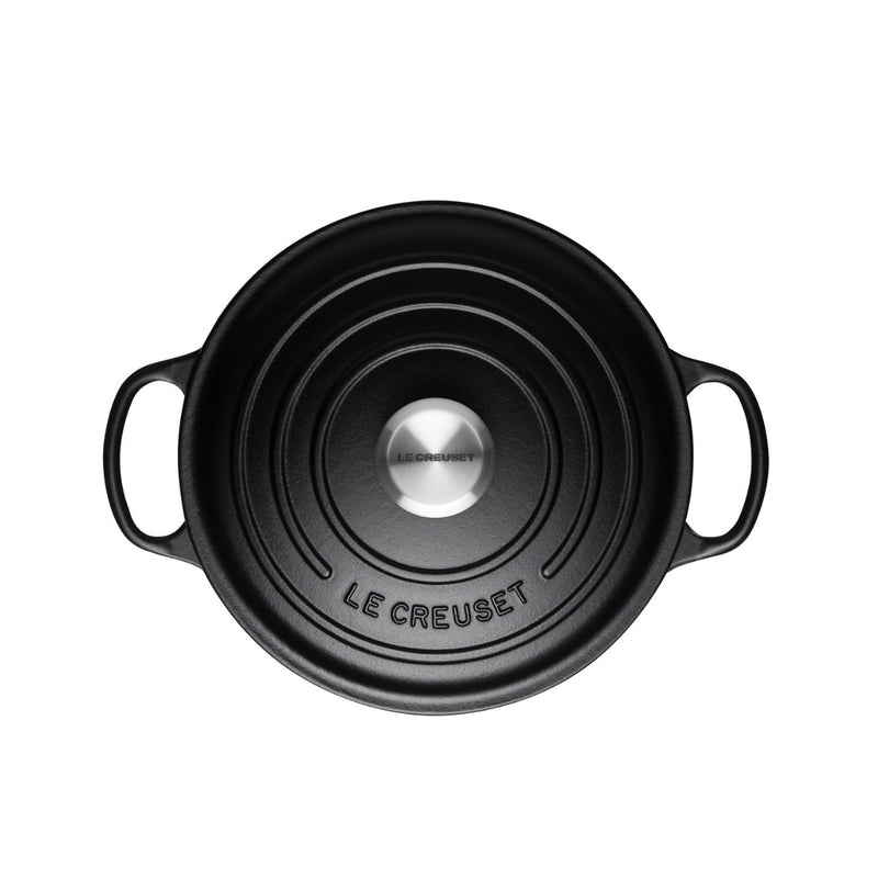 Le Creuset Signature Round Casserole - 24cm Satin Black