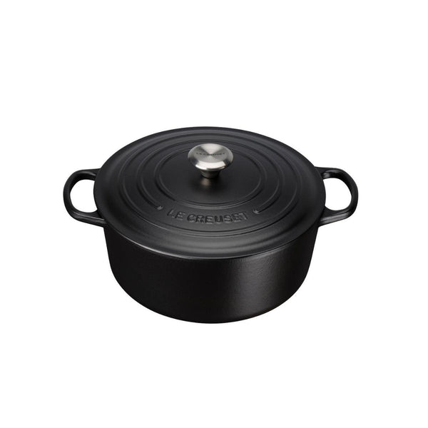Le Creuset Signature Round Cocotte - 28cm Satin Black