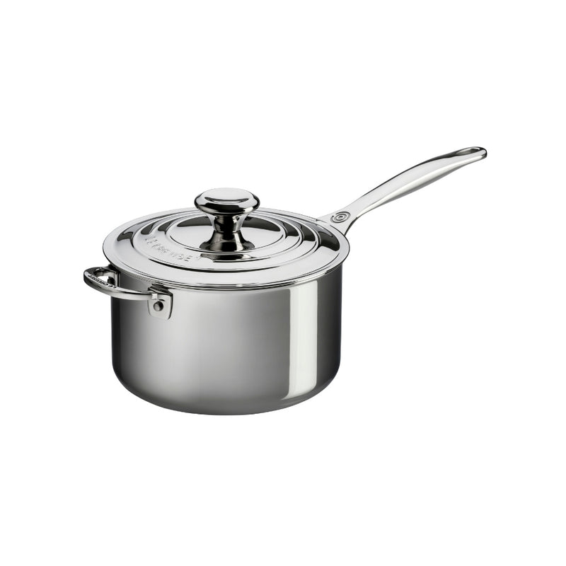 Le Creuset Signature Stainless Steel Saucepan with Lid - 20cm