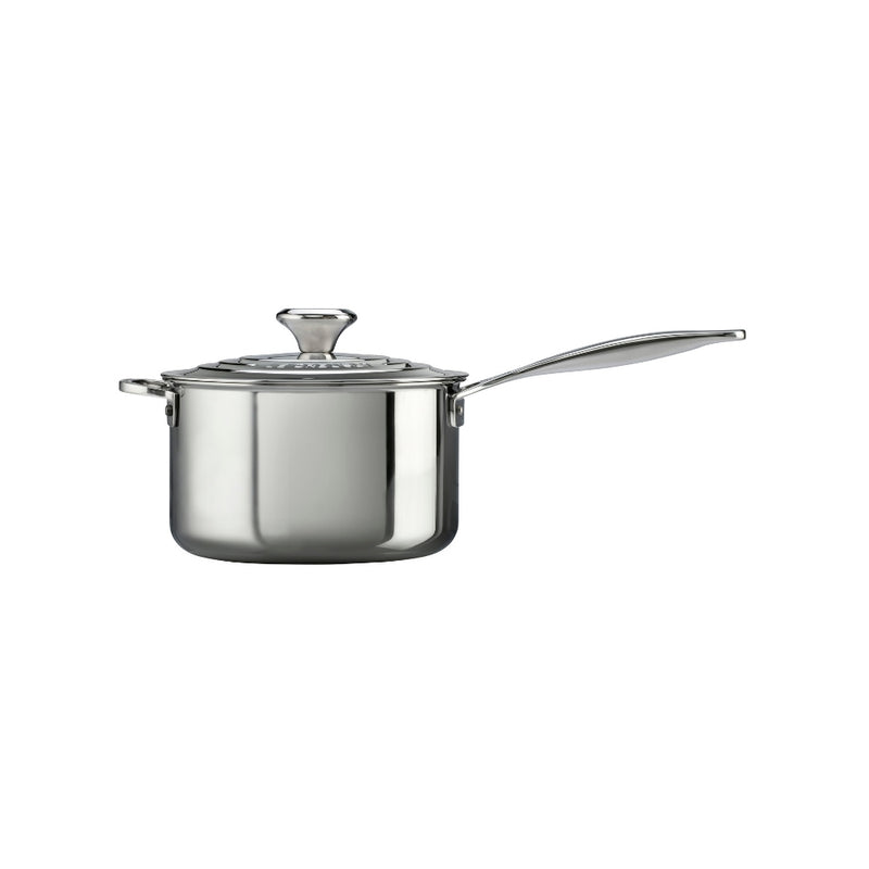 Le Creuset Signature Stainless Steel Saucepan with Lid - 20cm