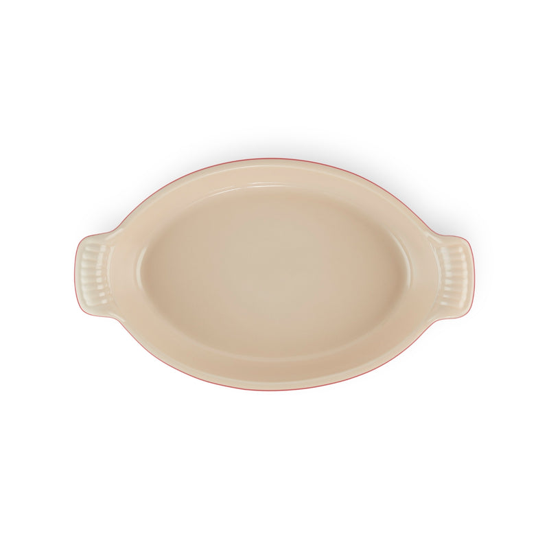 Le Creuset Stoneware Heritage Oval Dish 28cm - Cerise
