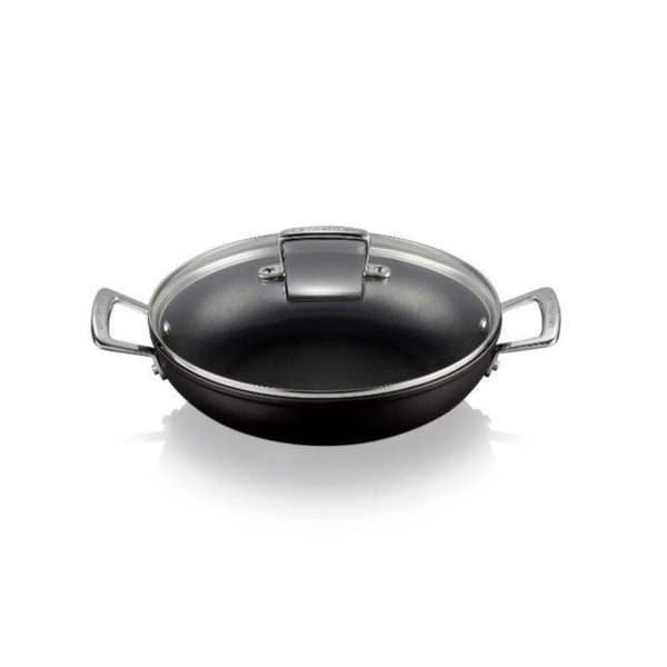 Le Creuset Toughened Non - Stick Shallow Casserole with Lid - 26cm