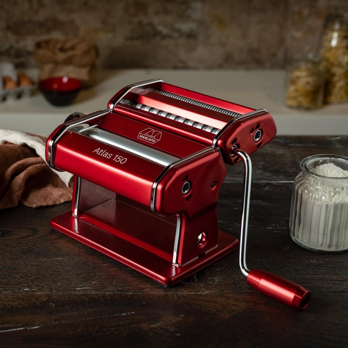 Marcato Atlas 150 Pasta Machine - Red | Divertimenti Cookshop