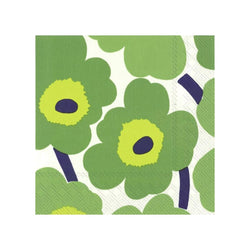 Marimekko Pack of 20 Paper Napkins - Green Unikko