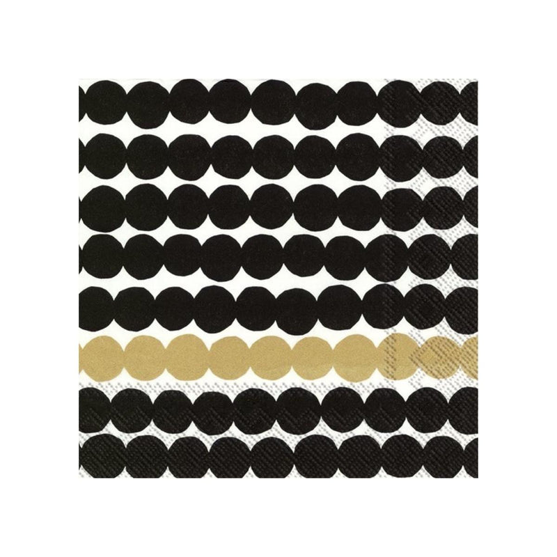 Marimekko Pack of 20 Paper Napkins - RÃ¤symatto Black