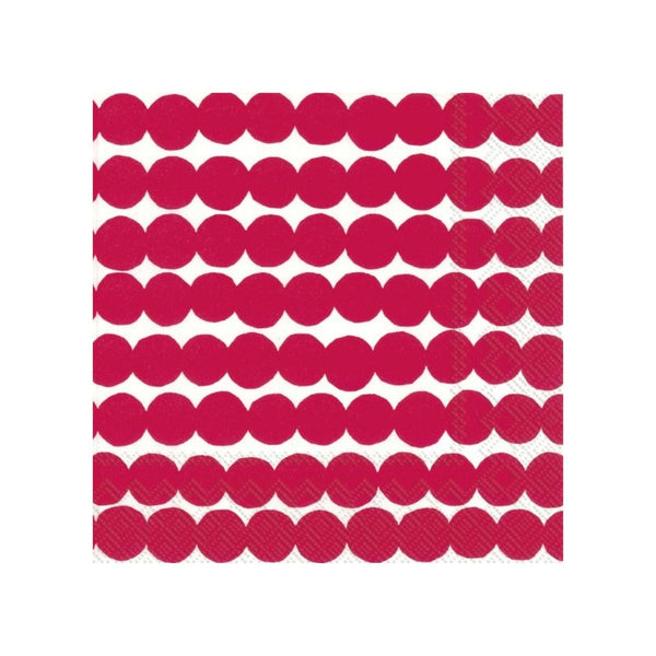 Marimekko Pack of 20 Paper Napkins - RÃ¤symatto Red