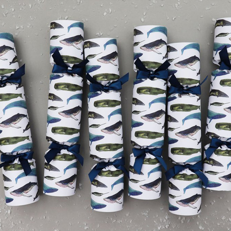 Nancy & Betty Set of 6 Christmas Crackers - Whales