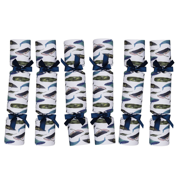 Nancy & Betty Set of 6 Christmas Crackers - Whales