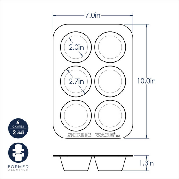 Nordic Ware 6 - Hole Muffin Pan