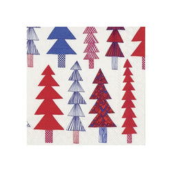 Pack of 20 Paper Napkins - Red Trees